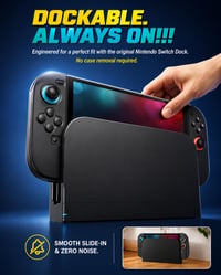 iVoler 5 v 1 súprava puzdier na Nintendo Switch 2, dokovateľné, magnetické – priehľadná čierna 3