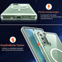 ivoler priehľadný magnetický kryt pre Samsung Galaxy Note 20 4G / 5G, kompatibilný s MagSafe, vojenská úroveň odolnosti voči nárazom, odolný voči poškriabaniu, ochranný kryt odolný voči žltnutiu 8