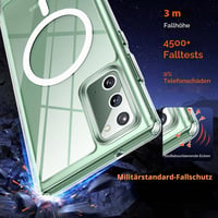 ivoler priehľadný magnetický kryt pre Samsung Galaxy Note 20 4G / 5G, kompatibilný s MagSafe, vojenská úroveň odolnosti voči nárazom, odolný voči poškriabaniu, ochranný kryt odolný voči žltnutiu 4