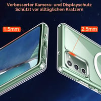 ivoler priehľadný magnetický kryt pre Samsung Galaxy Note 20 4G / 5G, kompatibilný s MagSafe, vojenská úroveň odolnosti voči nárazom, odolný voči poškriabaniu, ochranný kryt odolný voči žltnutiu 5