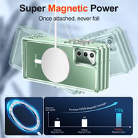 ivoler priehľadný magnetický kryt pre Samsung Galaxy Note 20 4G / 5G, kompatibilný s MagSafe, vojenská úroveň odolnosti voči nárazom, odolný voči poškriabaniu, ochranný kryt odolný voči žltnutiu 2