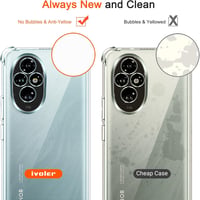 ivoler Átlátszó Szilikon Tok Honor 200 5G Telefonhoz - Ütésálló Sarkokkal, Vékony, Puha TPU Védőtok Karcálló Borítás 6
