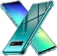Priehľadný silikónový kryt ivoler pre Samsung Galaxy S10+ / S10 Plus, s nárazuvzdornou ochranou rohov, tenký flexibilný ochranný obal z TPU, odolný voči poškriabaniu 1