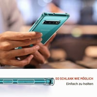 Priehľadný silikónový kryt ivoler pre Samsung Galaxy S10+ / S10 Plus, s nárazuvzdornou ochranou rohov, tenký flexibilný ochranný obal z TPU, odolný voči poškriabaniu 6
