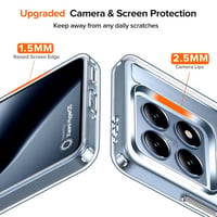 Husă din silicon transparent ivoler pentru Xiaomi 14T / Xiaomi 14T Pro, protecție de nivel militar, rezistentă la șocuri, anti-zgârieturi, husă subțire de protecție 5