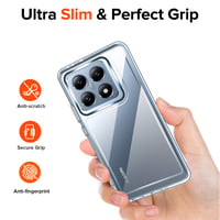 Husă din silicon transparent ivoler pentru Xiaomi 14T / Xiaomi 14T Pro, protecție de nivel militar, rezistentă la șocuri, anti-zgârieturi, husă subțire de protecție 7