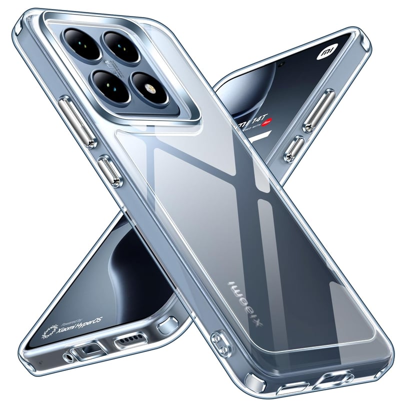 Husă din silicon transparent ivoler pentru Xiaomi 14T / Xiaomi 14T Pro, protecție de nivel militar, rezistentă la șocuri, anti-zgârieturi, husă subțire de protecție