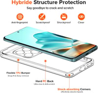 ivoler Átlátszó Tok Motorola Moto Edge 60 Fusion 5G / Moto Edge 60 5G Telefonhoz - Katonai Védelem, Ütésálló, Karcálló, Vékony Mobiltok 2