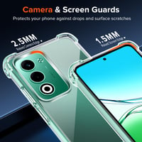ivoler Priehľadný kryt pre OPPO A5 4G / 5G / OPPO A5m, s vojenským štandardom odolnosti proti nárazom a rohovými výstužami, priehľadné puzdro odolné proti poškriabaniu 4