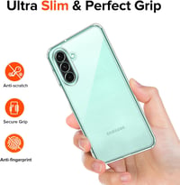 ivoler Átlátszó Tok Samsung Galaxy A26 5G Telefonhoz - Sárgulásálló Védőtok 2db Edzett Üveg Védőfóliával, Katonai Szintű Ütésálló Védelem, V 9