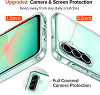 ivoler Átlátszó Tok Samsung Galaxy A26 5G Telefonhoz - Sárgulásálló Védőtok 2db Edzett Üveg Védőfóliával, Katonai Szintű Ütésálló Védelem, V 5
