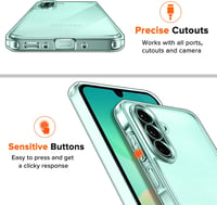 ivoler Átlátszó Tok Samsung Galaxy A26 5G Telefonhoz - Sárgulásálló Védőtok 2db Edzett Üveg Védőfóliával, Katonai Szintű Ütésálló Védelem, V 6