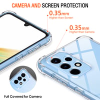 Husă transparentă ivoler pentru Samsung Galaxy A33 5G cu 3 folii de sticlă securizată, husă de protecție subțire din silicon TPU moale, rezistentă la șocuri și la zgârieturi 4