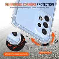 Husă transparentă ivoler pentru Samsung Galaxy A33 5G cu 3 folii de sticlă securizată, husă de protecție subțire din silicon TPU moale, rezistentă la șocuri și la zgârieturi 3