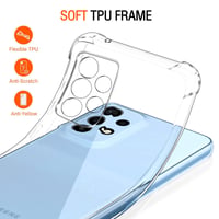 Husă transparentă ivoler pentru Samsung Galaxy A33 5G cu 3 folii de sticlă securizată, husă de protecție subțire din silicon TPU moale, rezistentă la șocuri și la zgârieturi 2