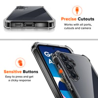 Priehľadný kryt ivoler pre Samsung Galaxy A55 5G, vrátane 2 kusov tvrdeného skla, odolný voči žltnutiu, so spevnenými rohmi proti nárazom, tenký ochranný kryt - čierny 7