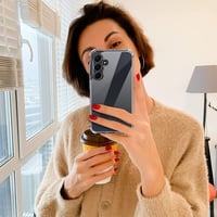 Priehľadný kryt ivoler pre Samsung Galaxy A55 5G, vrátane 2 kusov tvrdeného skla, odolný voči žltnutiu, so spevnenými rohmi proti nárazom, tenký ochranný kryt - čierny 9