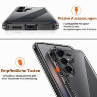 ivoler Priehľadný kryt pre Samsung Galaxy S26 Plus 5G, s 2 ks tvrdeného skla, vojenská ochrana, nárazuvzdorný, tenký, nežltnúci, čierny 7