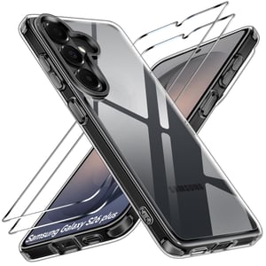 ivoler prozirna maskica za Samsung Galaxy S26 Plus 5G, s 2 zaštitna stakla, vojna zaštita, otporna na udarce, tanka, otporna na žutilo, crna