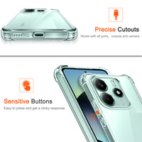 ivoler Priehľadný kryt pre Xiaomi Redmi Note 14 5G + 2 ks tvrdené sklo, tenký silikónový TPU nárazuvzdorný ochranný kryt, nárazník odolný proti poškriabaniu 7