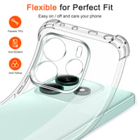 ivoler Priehľadný kryt pre Xiaomi Redmi Note 14 5G + 2 ks tvrdené sklo, tenký silikónový TPU nárazuvzdorný ochranný kryt, nárazník odolný proti poškriabaniu 6