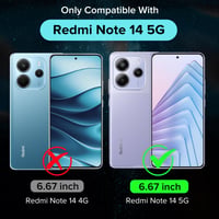 ivoler Priehľadný kryt pre Xiaomi Redmi Note 14 5G + 2 ks tvrdené sklo, tenký silikónový TPU nárazuvzdorný ochranný kryt, nárazník odolný proti poškriabaniu 2