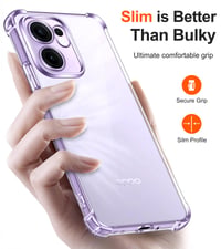 Priehľadný TPU silikónový kryt ivoler – Oppo Reno 13F 5G / Reno 13 FS 5G 8