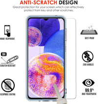ivoler Átlátszó TPU Szilikon Tok Samsung Galaxy A23 5G Telefonhoz - Ütésálló Védőtok 3db Edzett Üveg Képernyővédővel, Karcálló Mobiltelefon  9