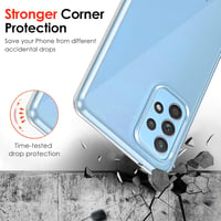 ivoler Átlátszó TPU Szilikon Tok Samsung Galaxy A23 5G Telefonhoz - Ütésálló Védőtok 3db Edzett Üveg Képernyővédővel, Karcálló Mobiltelefon  10