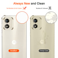 Husă ivoler din silicon transparent pentru Motorola Moto E13, cu colțuri rezistente la șocuri, carcasă subțire și flexibilă din TPU, husă de telefon rezistentă la zgârieturi 4
