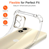 Husă ivoler din silicon transparent pentru Motorola Moto E13, cu colțuri rezistente la șocuri, carcasă subțire și flexibilă din TPU, husă de telefon rezistentă la zgârieturi 3