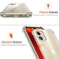 Husă ivoler din silicon transparent pentru Motorola Moto E13, cu colțuri rezistente la șocuri, carcasă subțire și flexibilă din TPU, husă de telefon rezistentă la zgârieturi 2