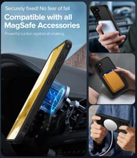 ivoler MagSafe magnetický kryt pre Samsung Galaxy S22+ 5G, vojenská úroveň ochrany - matná čierna 3