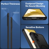 ivoler MagSafe magnetický kryt pre Samsung Galaxy S22+ 5G, vojenská úroveň ochrany - matná čierna 8
