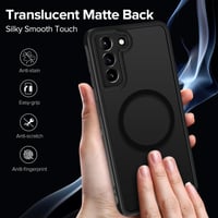ivoler MagSafe magnetický kryt pre Samsung Galaxy S22+ 5G, vojenská úroveň ochrany - matná čierna 6