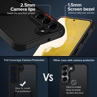 ivoler MagSafe magnetický kryt pre Samsung Galaxy S22+ 5G, vojenská úroveň ochrany - matná čierna 5