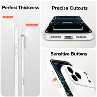 Husă ivoler mată pentru iPhone 17 Pro, rezistentă la șocuri conform standardelor militare, spate din policarbonat dur mat translucid, anti-amprentă, ramă subțire de protecție - Alb 4