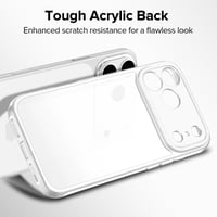 Husă ivoler mată pentru iPhone 17 Pro, rezistentă la șocuri conform standardelor militare, spate din policarbonat dur mat translucid, anti-amprentă, ramă subțire de protecție - Alb 6