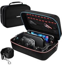 ivoler Nintendo Switch 2 kemény hordtáska, védőtok konzolhoz és kiegészítőkhöz - 7.9", Black 1