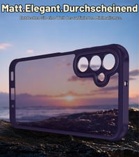 ivoler kryt pre Samsung Galaxy A16 4G / A16 5G s 2 ks tvrdeného skla, vojenská úroveň odolnosti voči nárazom, ochrana fotoaparátu, matný polopriehľadný, odolný voči odtlačkom prstov, fialový 6