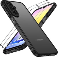 ivoler Samsung Galaxy A26 5G Tok Katonai Védelemmel + 2db Edzett Üveg, Ütésálló Kameravédő Telefontok, Matt Áttetsző Hátlap, Ujjlenyomatment 1