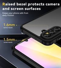 ivoler Samsung Galaxy A26 5G Tok Katonai Védelemmel + 2db Edzett Üveg, Ütésálló Kameravédő Telefontok, Matt Áttetsző Hátlap, Ujjlenyomatment 3