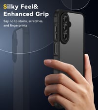 ivoler Samsung Galaxy A26 5G Tok Katonai Védelemmel + 2db Edzett Üveg, Ütésálló Kameravédő Telefontok, Matt Áttetsző Hátlap, Ujjlenyomatment 5