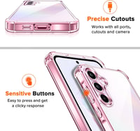 iVoler Samsung Galaxy A55 5G Átlátszó Védőtok - Lila TPU Puha Kerettel, Ütésálló Kialakítás, 2db Edzett Üveg Képernyővédővel 7