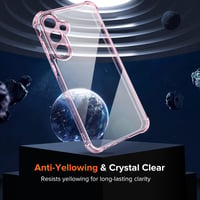 iVoler Samsung Galaxy A55 5G Átlátszó Védőtok - Lila TPU Puha Kerettel, Ütésálló Kialakítás, 2db Edzett Üveg Képernyővédővel 4