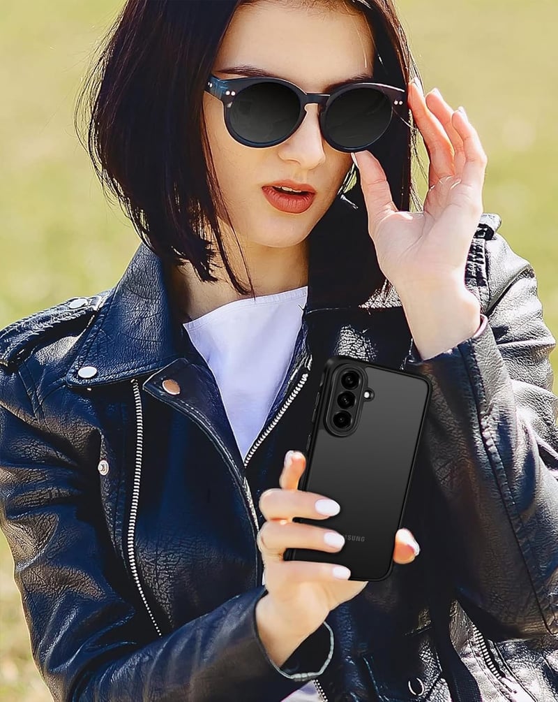 iVoler Samsung Galaxy A56 5G Tok Katonai Védelemmel + 2db Edzett Üveg, Kameravédő, Mattított Hátlap, Ujjlenyomatmentes Védőtok