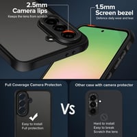 iVoler Samsung Galaxy A56 5G Tok Katonai Védelemmel + 2db Edzett Üveg, Kameravédő, Mattított Hátlap, Ujjlenyomatmentes Védőtok 4