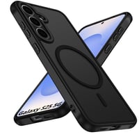 Magnetický silikónový kryt ivoler na Samsung Galaxy S25, kompatibilný s MagSafe - matná čierna 1