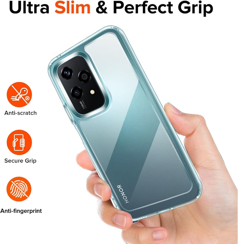 ivoler Soha nem sárguló átlátszó tok Honor 200 Lite 5G készülékhez, ütés és karcálló, vékony védőtok, (nem Honor 200)