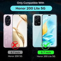 ivoler Soha nem sárguló átlátszó tok Honor 200 Lite 5G készülékhez, ütés és karcálló, vékony védőtok, (nem Honor 200) 2
